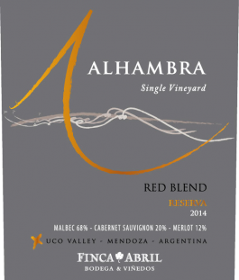 Alhambra Red Blend Reserva Valle de Uco 2016