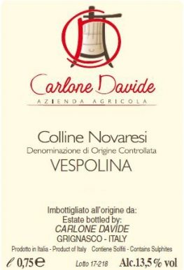Davide Carlone Colline Novaresi DOC Vespolina