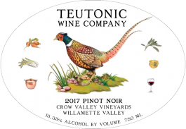 Teutonic Pinot Noir Crow Valley Vineyard Willamette Valley
