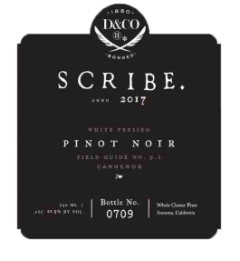 Scribe Winery White Pressed Pinot Noir Carneros