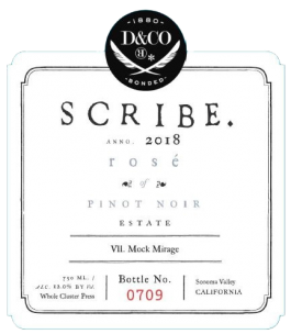 Scribe Winery Rosé of Pinot Noir Sonoma Valley