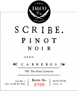 Scribe Winery Pinot Noir Carneros